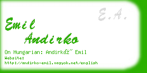 emil andirko business card